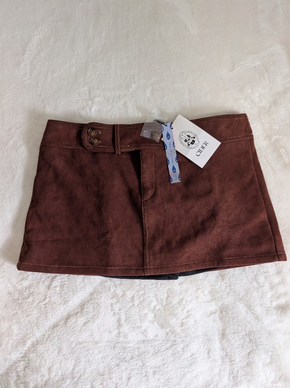 NWT Cider brown mini skirt